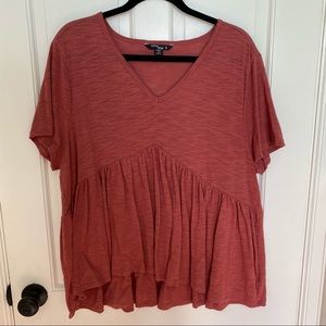 Stitch Star Dusty Red Tee | 1X